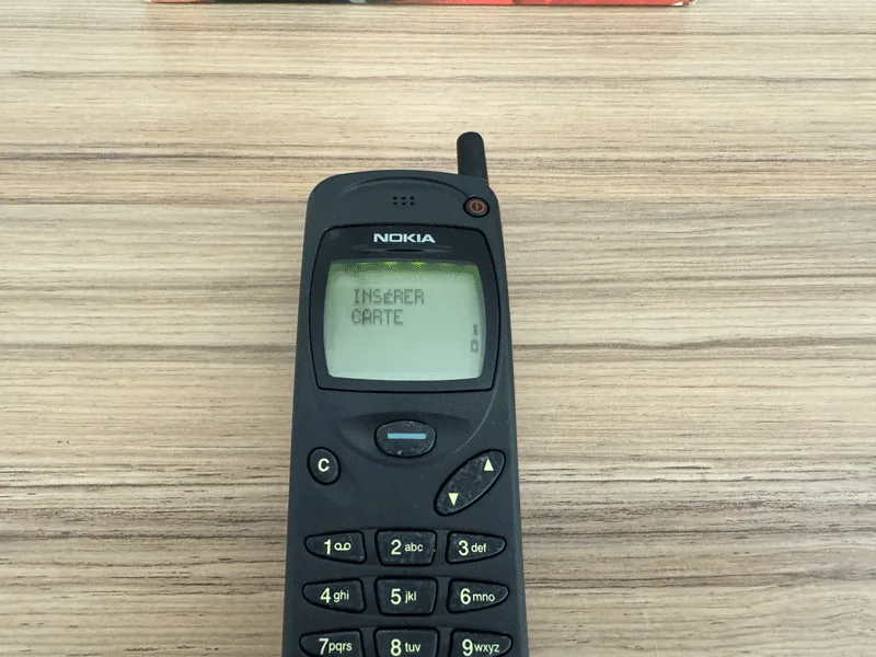 Nokia 3110 avec l'écran allumé
